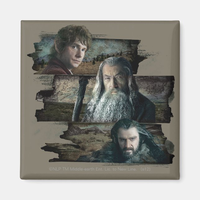 Aimant BILBO BAGGINS™, Gandalf, THORIN OAKENSHIELD™ (Devant)