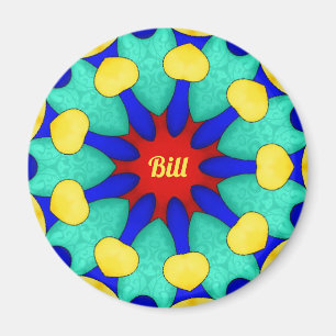 Aimant BILL ~ Stark Rouge Vert Jaune ~ Design étonnant