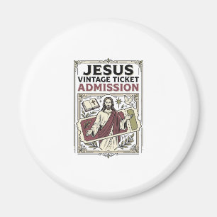 Aimant Billet d'admission vintage Jésus Billet d'admissio