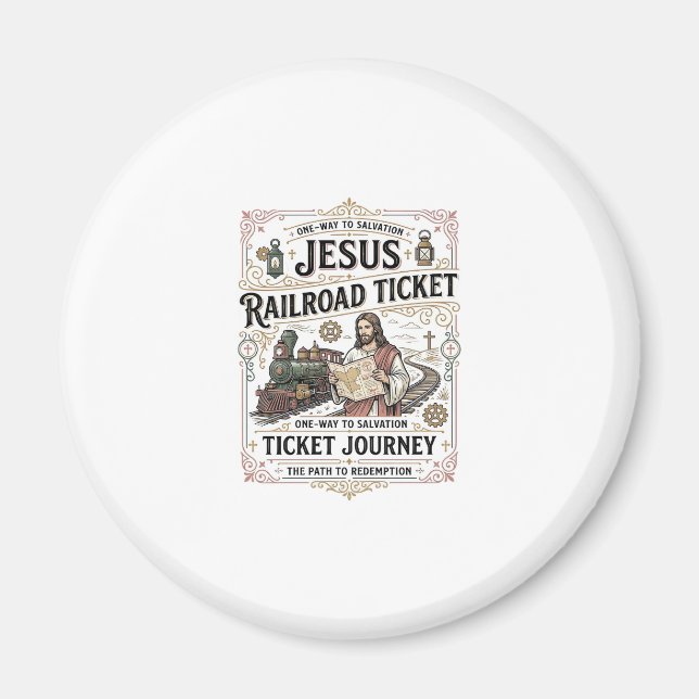 Aimant Billet de train Jésus Voyage Billet de train Jésus (Devant)