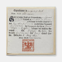Billet de vente, 1759