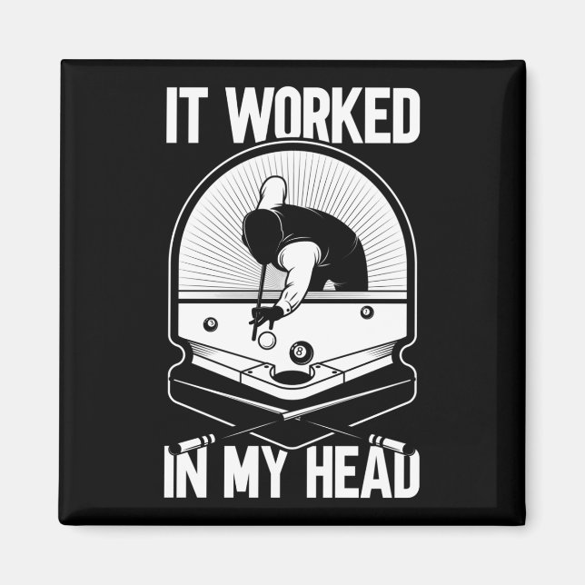 Aimant Billiard 8 Ball ça a fonctionné mon Head Pool Play (Devant)