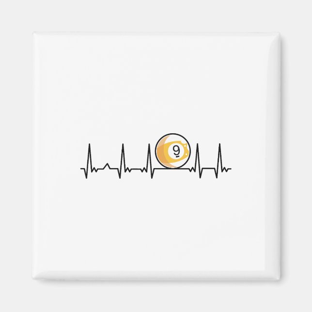 Aimant Billiard Heartbeat Snooker Pool Chalk Billiard Pla (Devant)