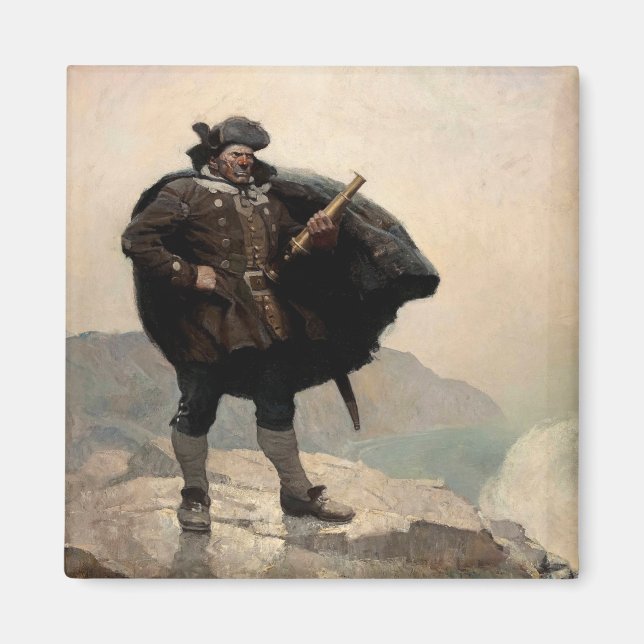 Aimant Billy Bones, île au trésor par N. C. Wyeth (Devant)