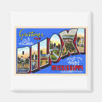 Biloxi Mississippi Vintage Grande Lettre Carte pos