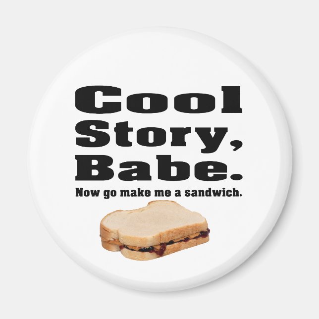 Aimant Bimbo à l'histoire cool va me faire un sandwich (Devant)