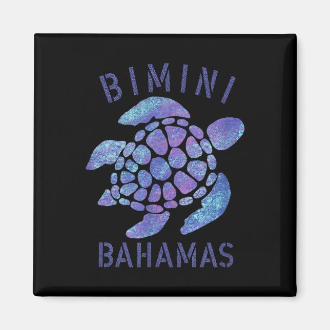 Aimant Bimini, Bahamas Beach Design _ Souvenir Illustrati (Devant)