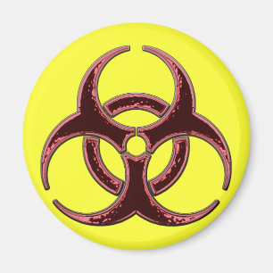 Aimant Bio symbole rouillé de risque