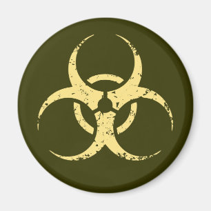 Aimant Biohazard - dist - jaune