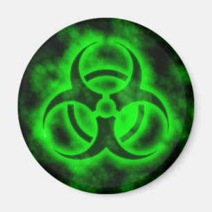 Aimant Biohazard vert