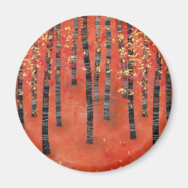 Aimant Birch Forest Red (Devant)
