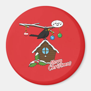 Aimant Bird House Joyeux Noël