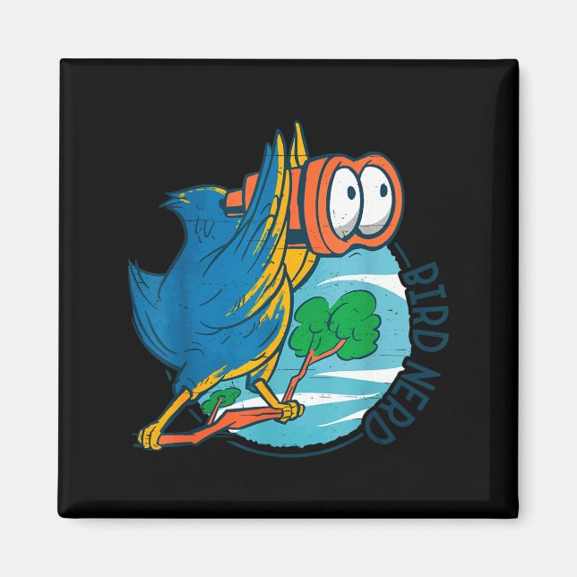 Aimant Bird Nerd Funny Bird Watching Birds Lover Ornithol (Devant)