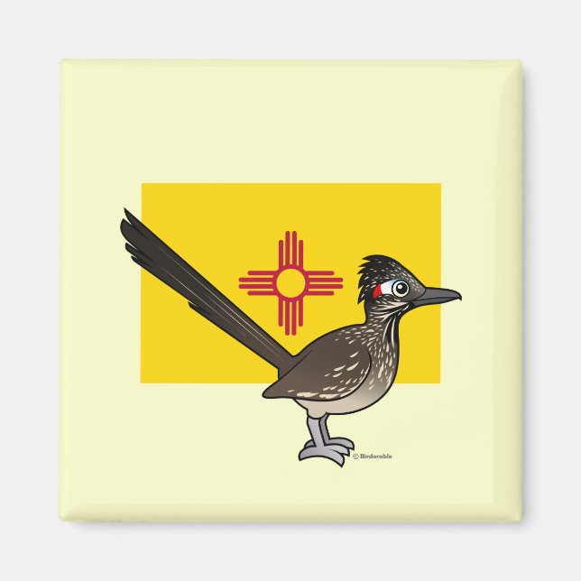 Aimant Birdorable d'Etat du Nouveau-Mexique : Roadrunner (Devant)