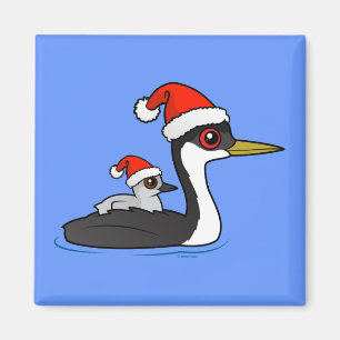Aimant Birdorable Western Grebe Père Noël