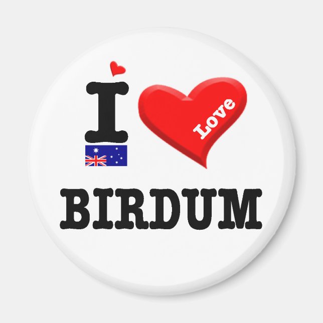 Aimant BIRDUM - I Love (Devant)