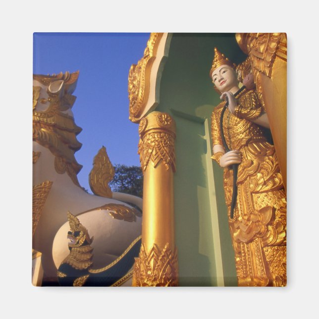 Aimant Birmanie (Myanmar), Rangoon (Yangon) Temple (Devant)