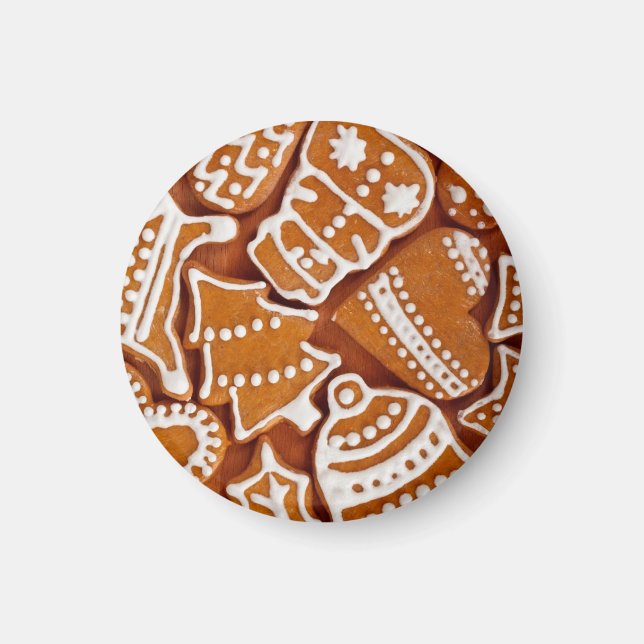 Aimant Biscuits en pain d'épices de Noël (Devant)