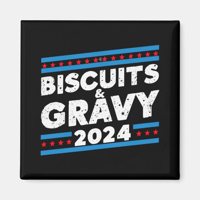 Aimant Biscuits et Sauce 2024 Élection Présidentielle (Devant)