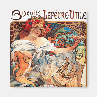 Aimant Biscuits Lefevre Utile, Mucha