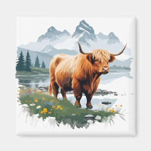 Aimant Bison Vector Art Animal Dans La Nature Majestueuse