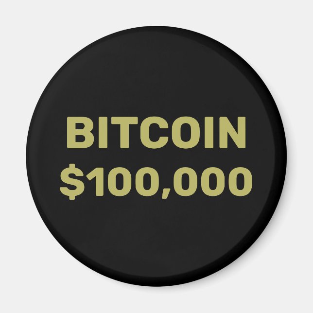 Aimant Bitcoin 100000 Célébration (Devant)