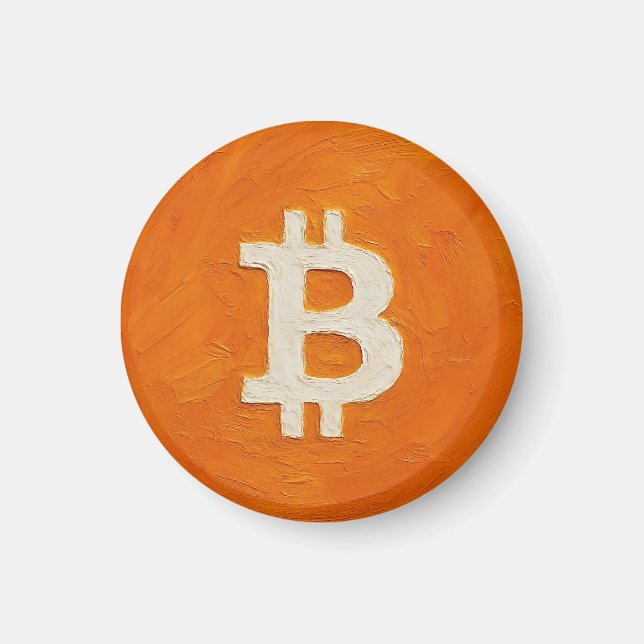 Aimant Bitcoin Standard (Huile, Style : 1) (Devant)