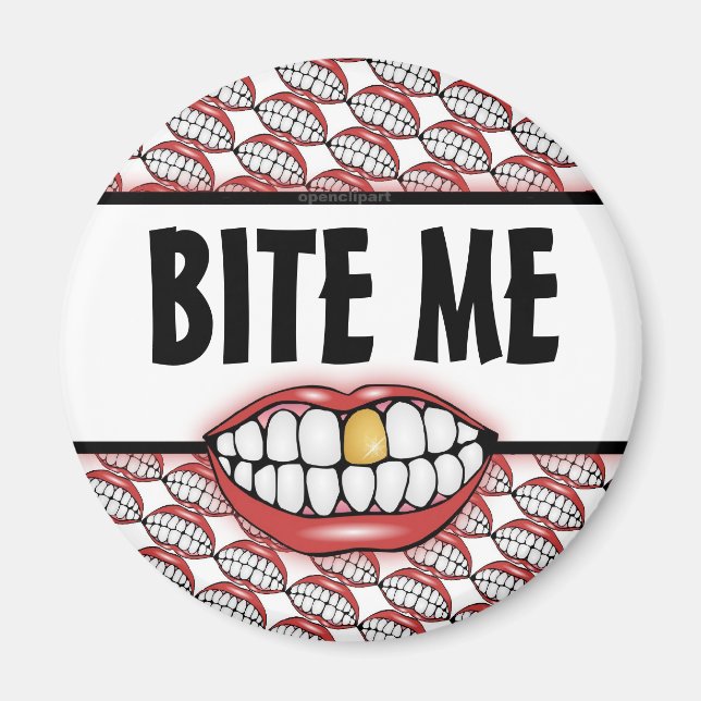 Aimant Bite Me Golden Tooth (Devant)