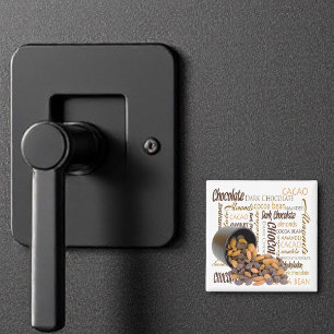 Aimant Bits de chocolat Almonds Typographie Collage Photo