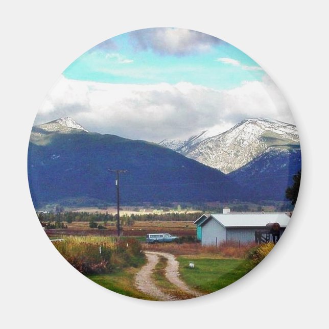 Aimant Bitterroot Mountains Ferme Parents (Devant)