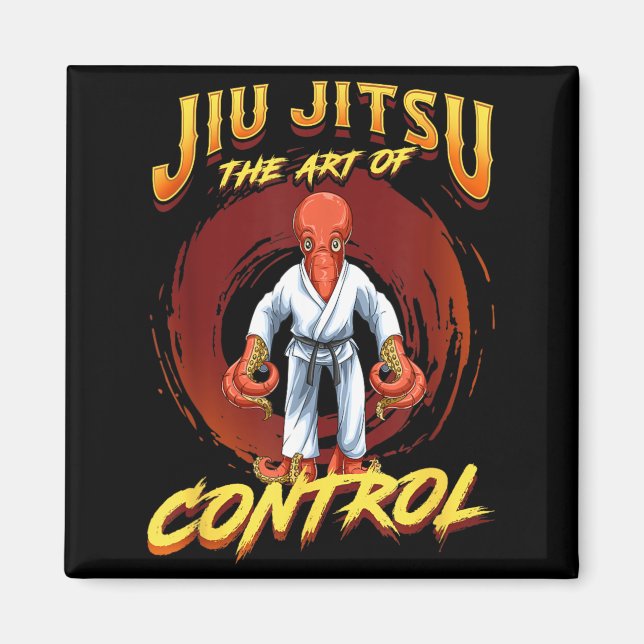 Aimant BJJ l'art du contrôle - Grappling Jiu Jitsu (Devant)