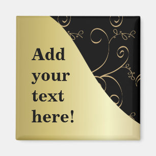 Aimant Black and Gold Personnaliser It
