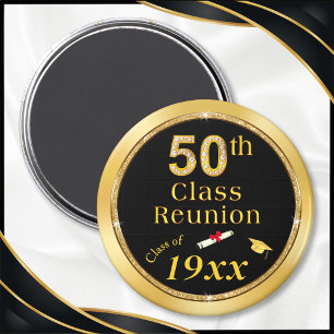 Aimant Black and Gold, Souvenirs for 50th Class Reunion,