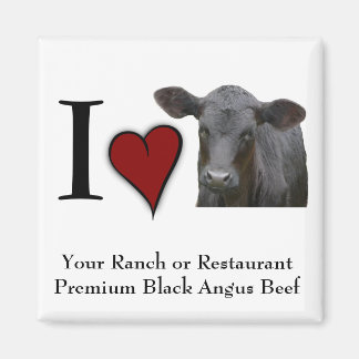Aimant Black Angus Beef - J'aime le design de coeur