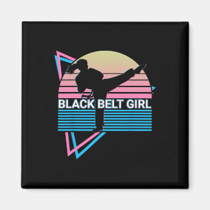 Aimant Black Belt Girl - Judo Karate Jiu Jitsu Taekwondo