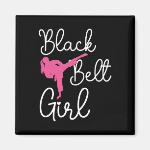 Aimant Black Belt Girl - Karate Taekwondo Kung Fu Jiu Jit