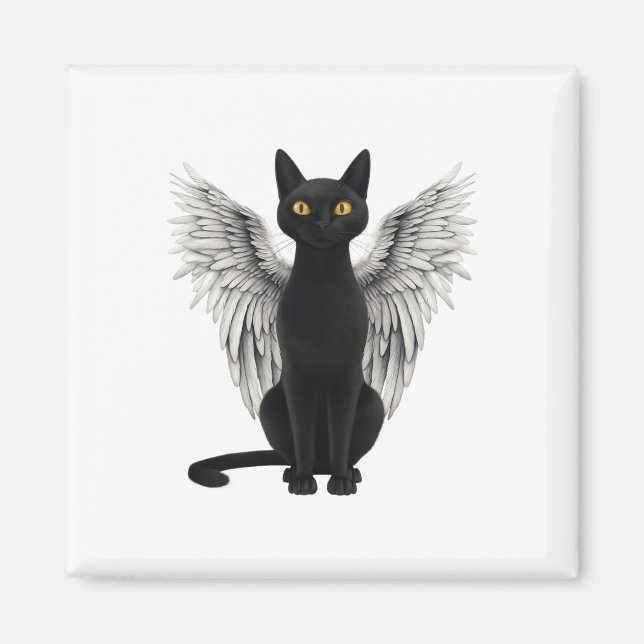 Aimant Black Cat Angel ailes (Devant)