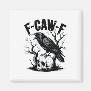 Aimant Black Crow, F-caw-f Funny Black Bird
