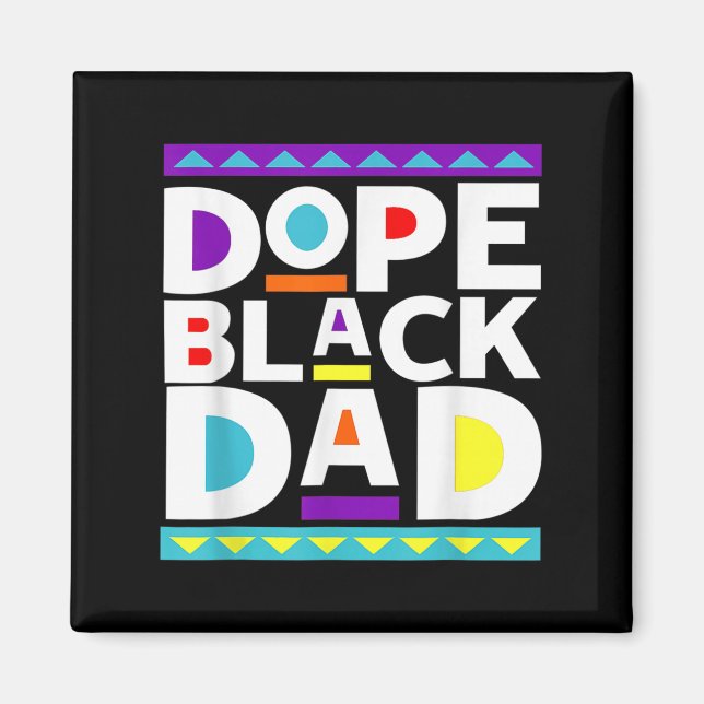 Aimant Black Dad New Dad Fathers Day Gift African America (Devant)