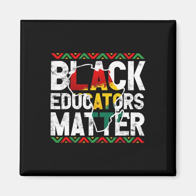 Aimant Black Educators Conception du problème Mois de l'h (Devant)