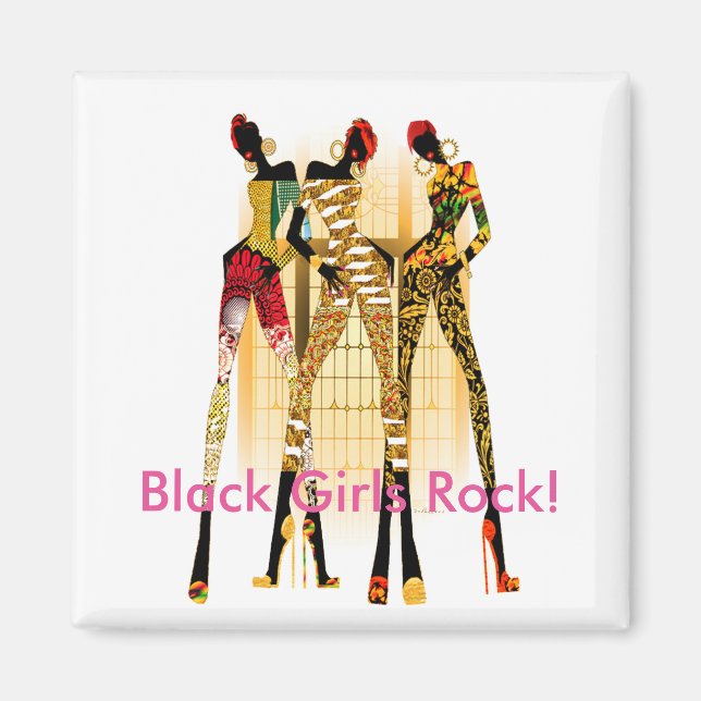 Aimant Black Girls Rock ! (Devant)