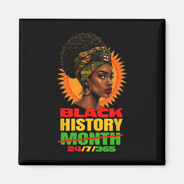 Aimant Black History 247365 Melanin Junetdix African Am (Devant)