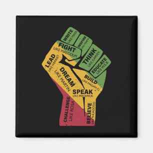 Aimant Black History Pride Dream Comme Martin The Junetee