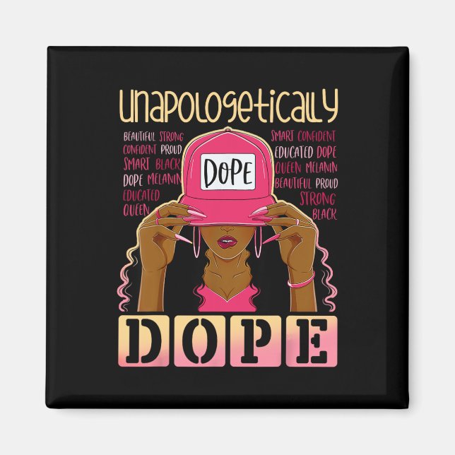 Aimant Black History Queen Afro Unapologtical Drug Mel (Devant)