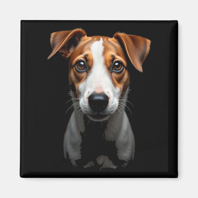 Aimant Black Jack Russell Terrier Chien Jack Russell Visa (Devant)