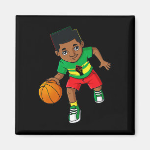 Aimant Black King Dribbling A Bysketbyll Brown Skin Boys