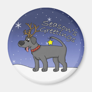Aimant Black Lab de Christmas