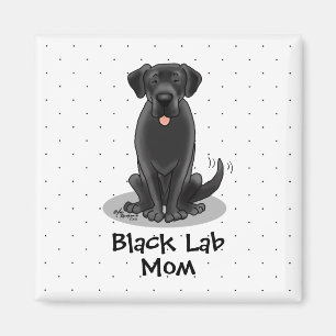 Aimant Black Lab Maman (Labrador Retriever Maman) Chien M