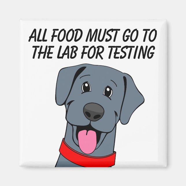 Aimant Black Labrador Food Tester (Devant)