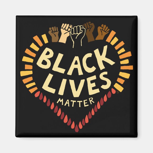Aimant Black Lives Matnet ~ sombre (Devant)